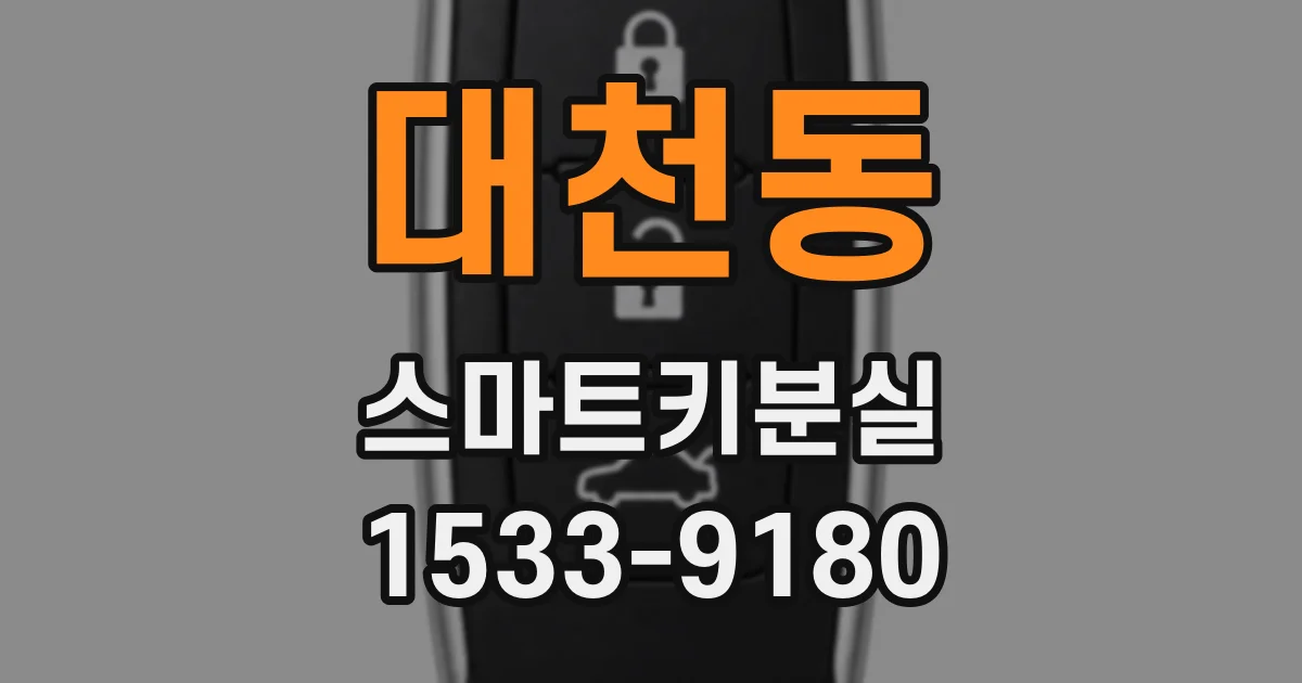 대천동 스마트키분실