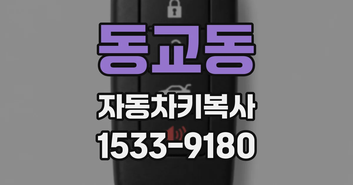 동교동 자동차키복사