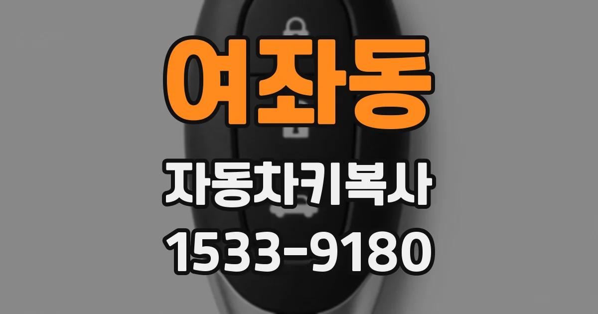 여좌동 자동차키복사