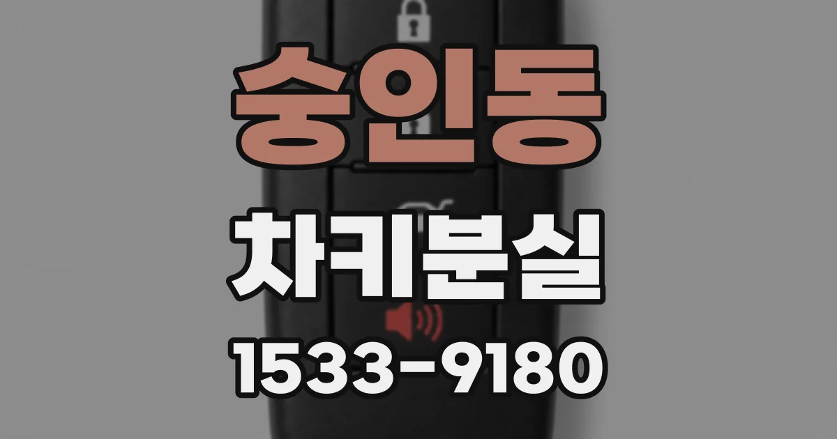 숭인동 차키분실