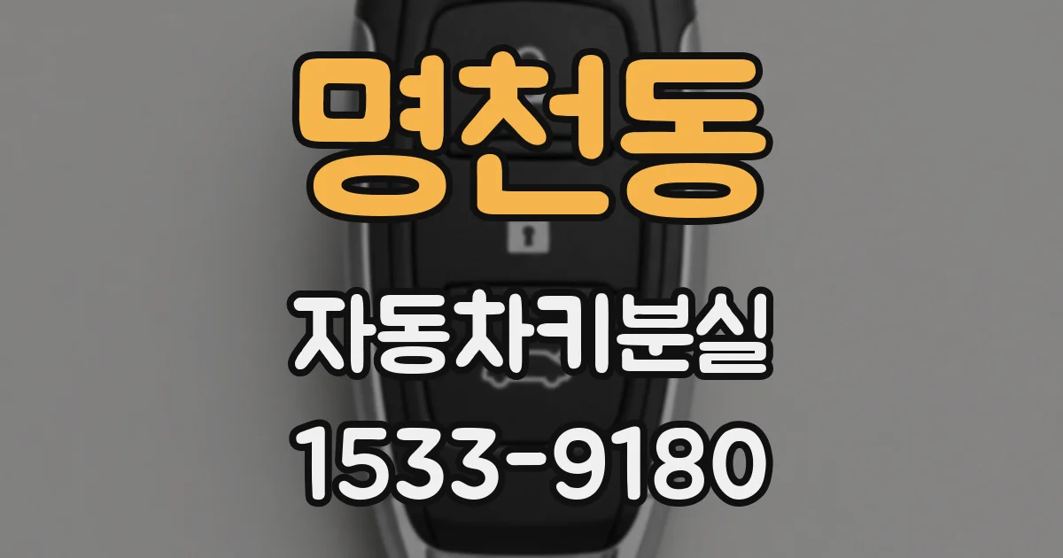 명천동 자동차키분실
