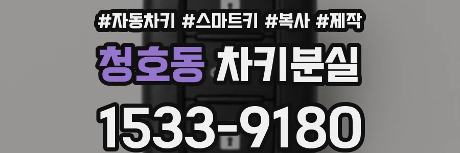 청호동 차키분실
