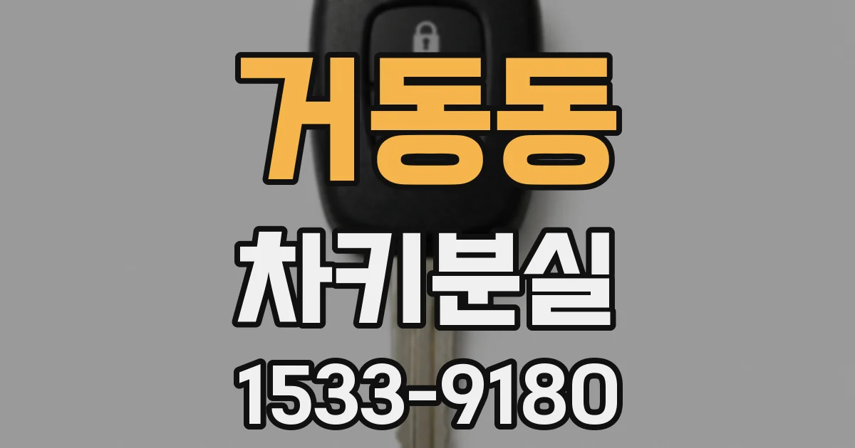 거동동 차키분실