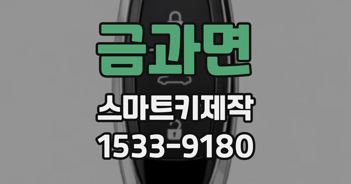 금과면 스마트키제작