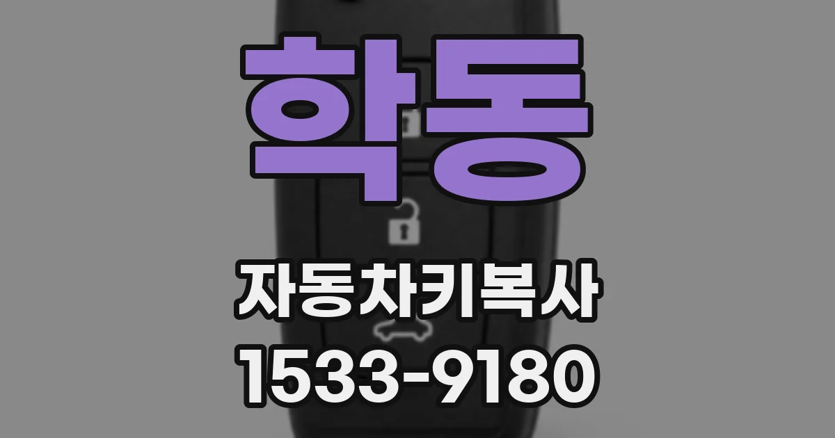 학동 자동차키복사