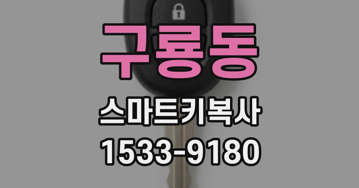 구룡동 스마트키복사