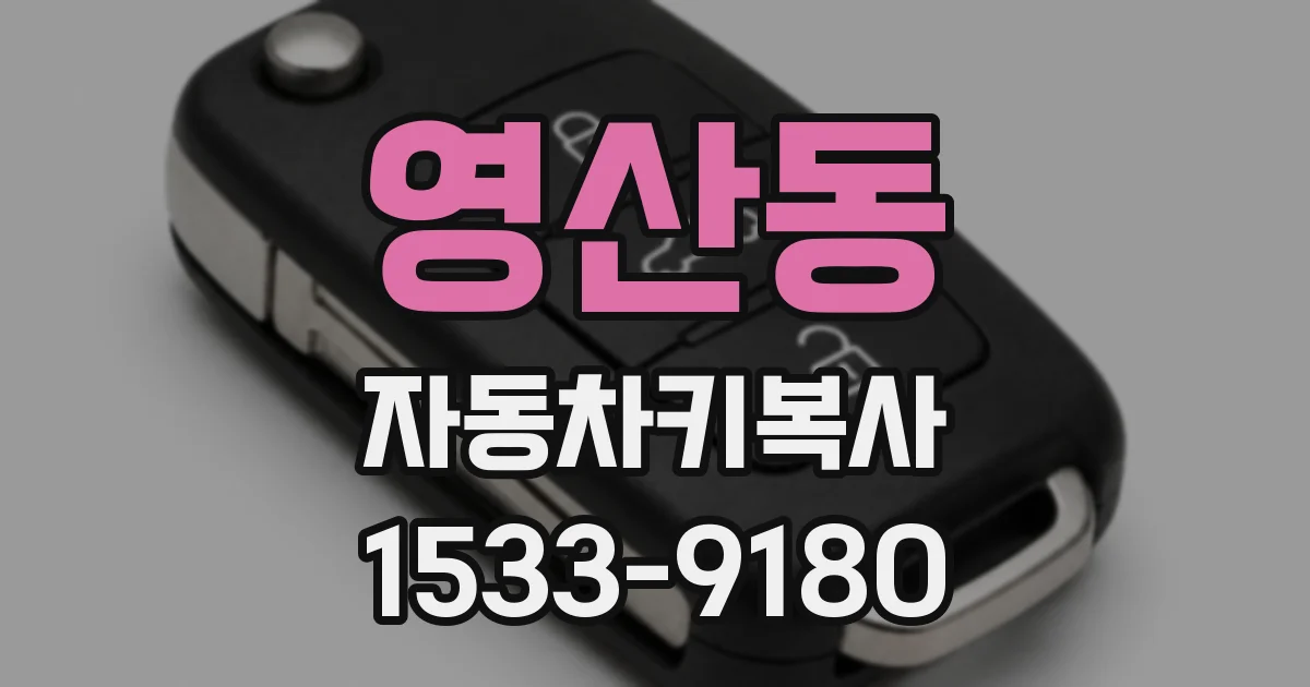 영산동 자동차키복사