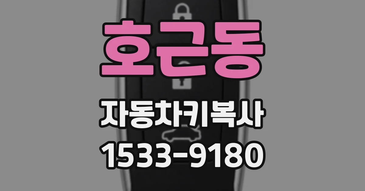 호근동 자동차키복사