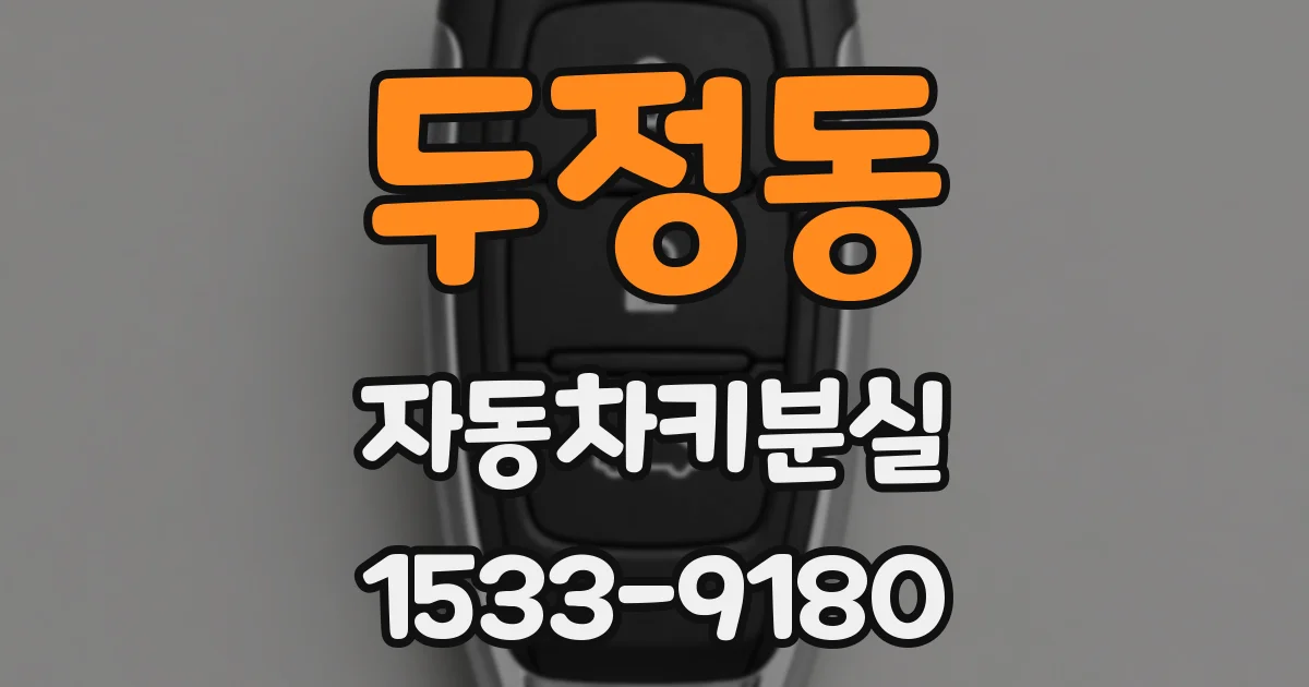 두정동 자동차키분실