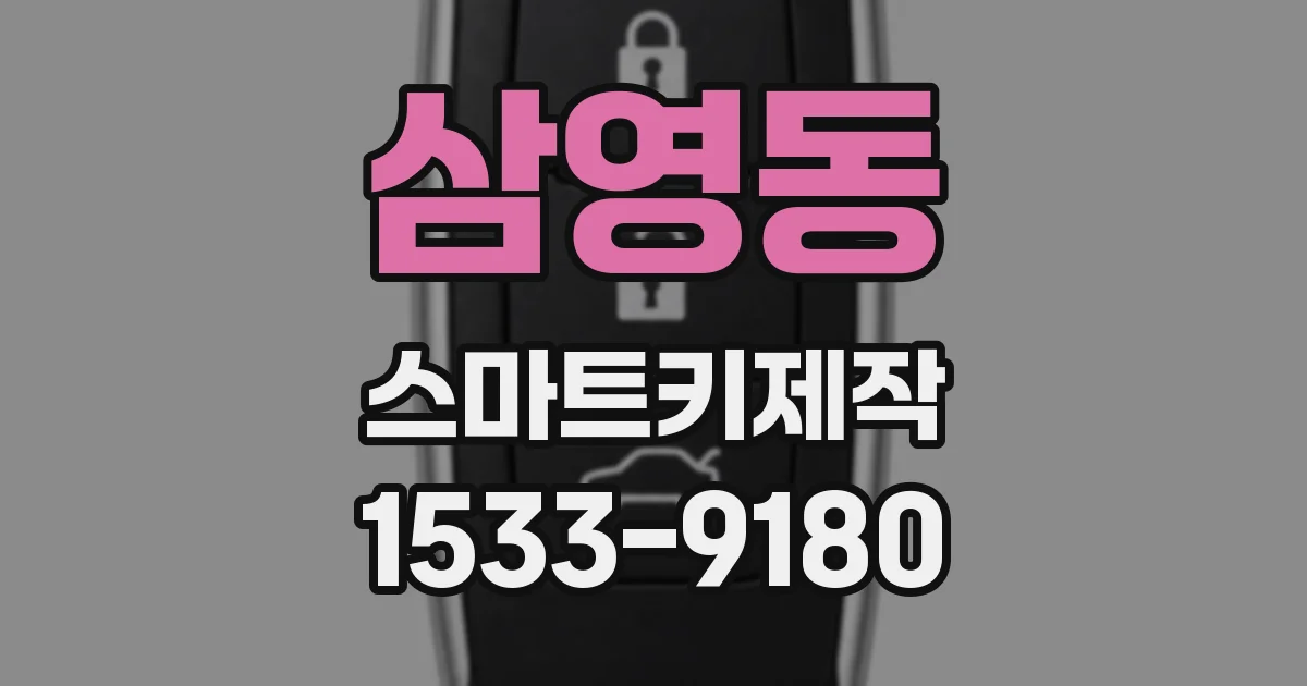 삼영동 스마트키제작