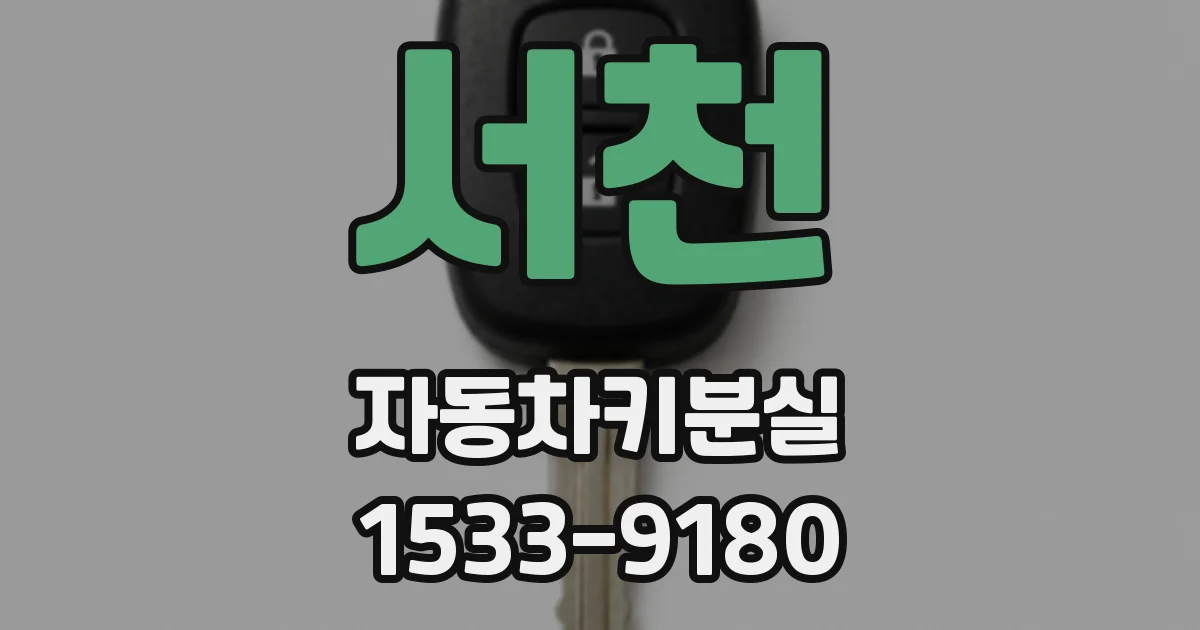 서천 자동차키분실