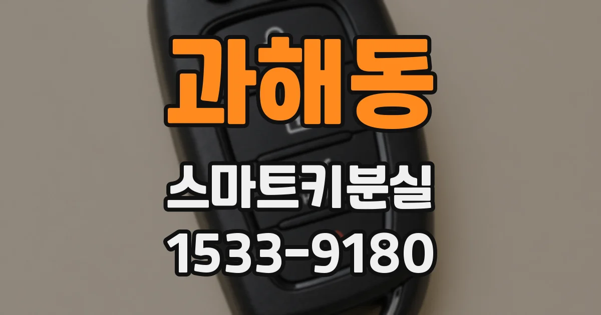 과해동 스마트키분실