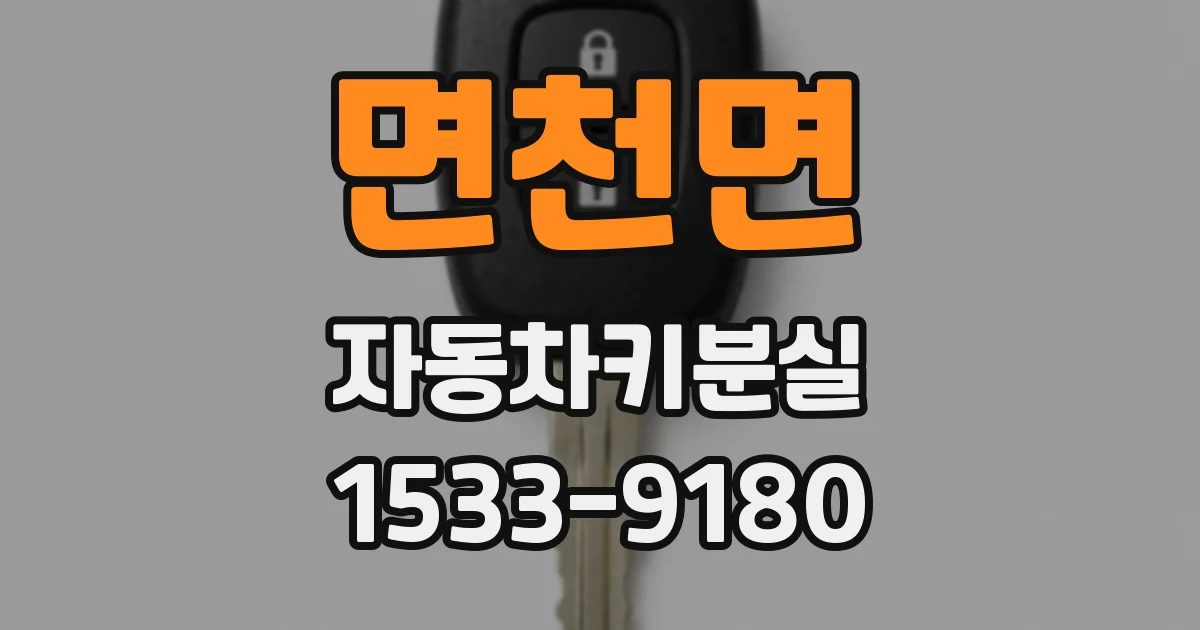 면천면 자동차키분실