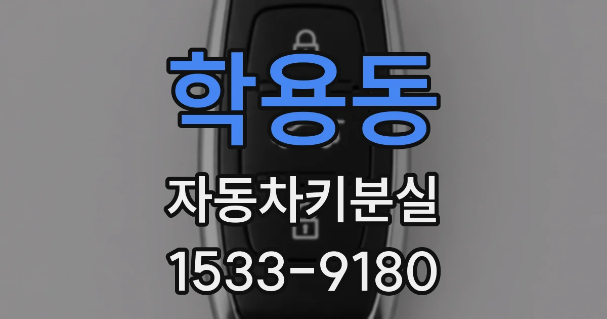 학용동 자동차키분실