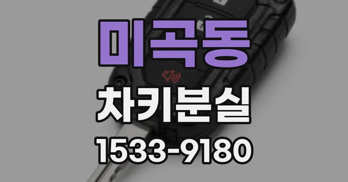 미곡동 차키분실