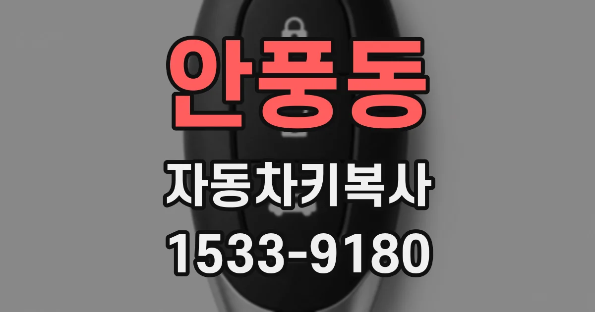 안풍동 자동차키복사