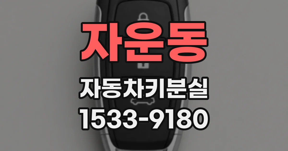 자운동 자동차키분실