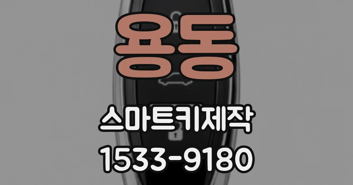 용동 스마트키제작
