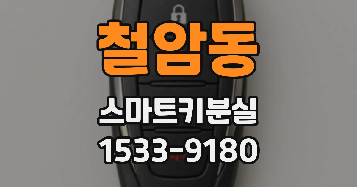 철암동 스마트키분실