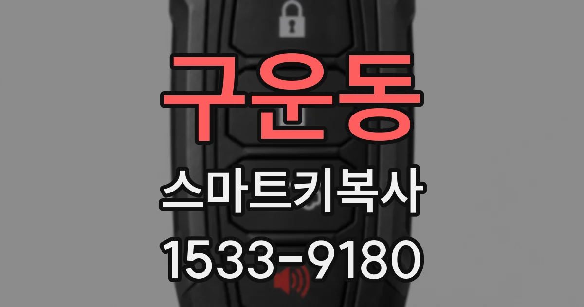 구운동 스마트키복사
