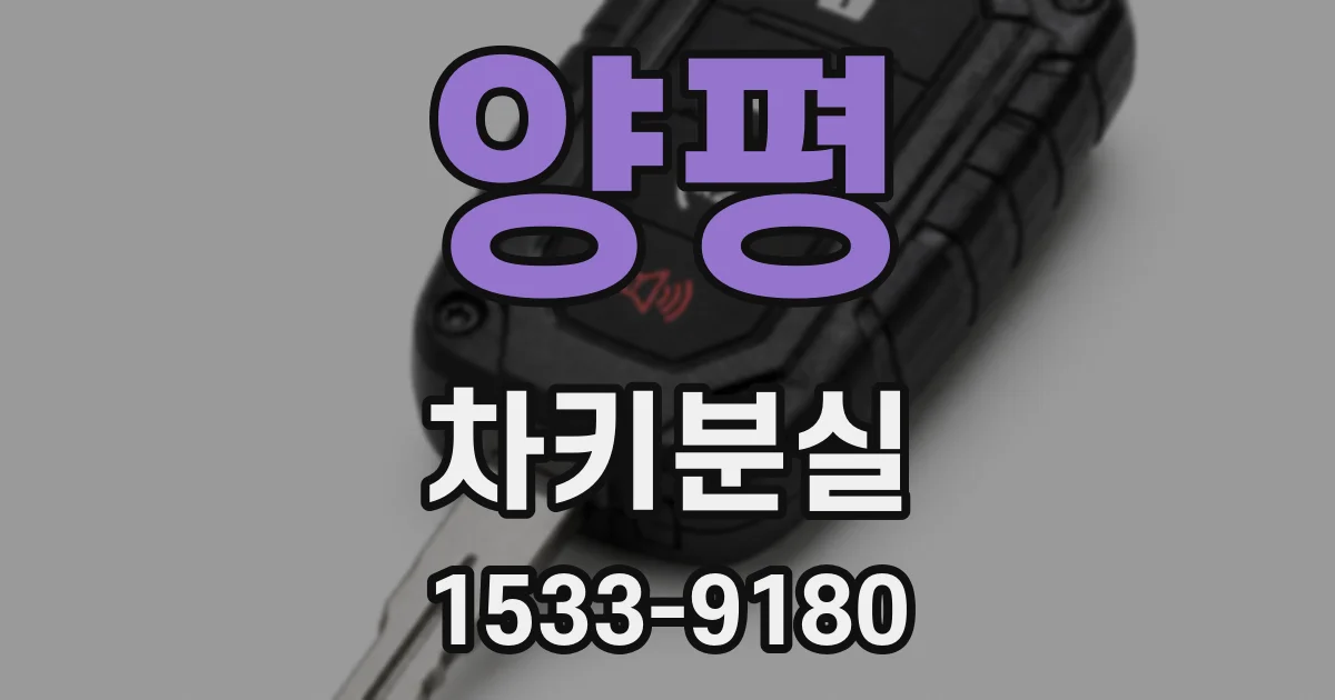 양평 차키분실