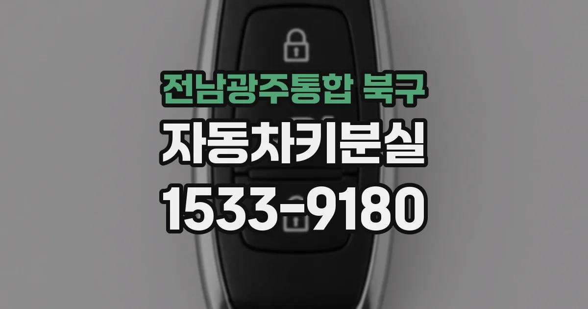 전남광주통합 북구 자동차키분실