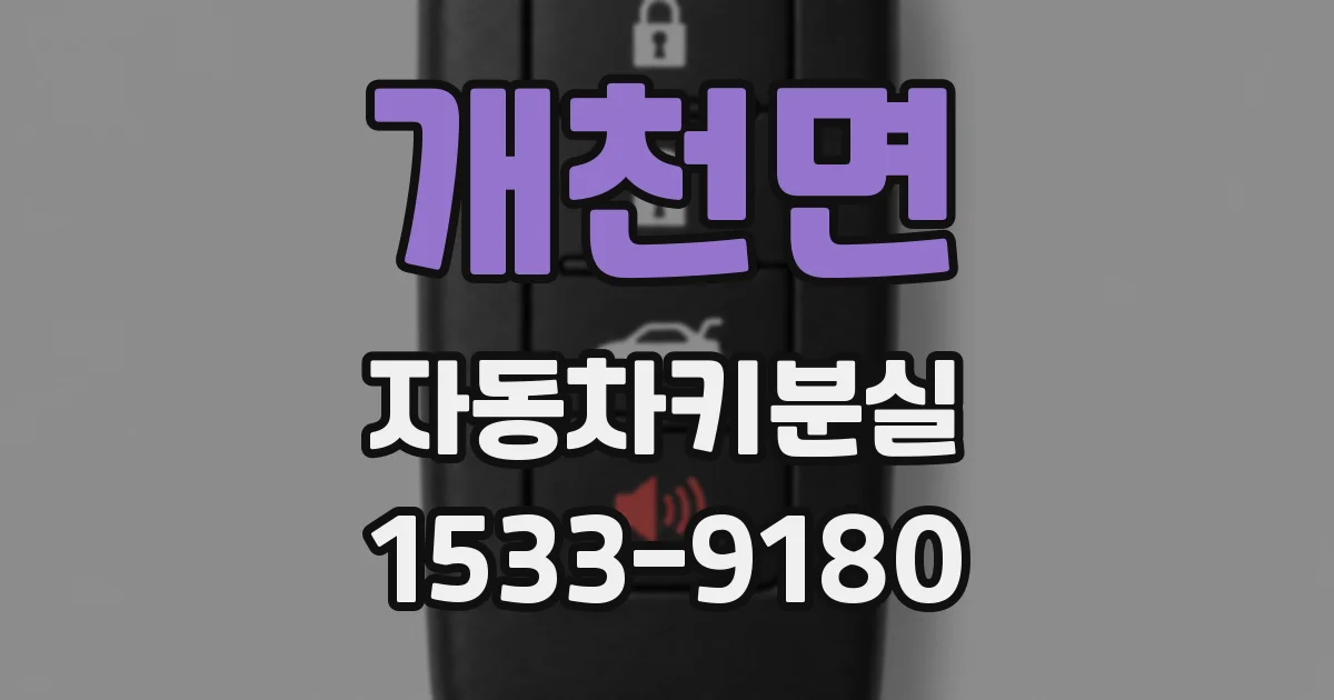 개천면 자동차키분실