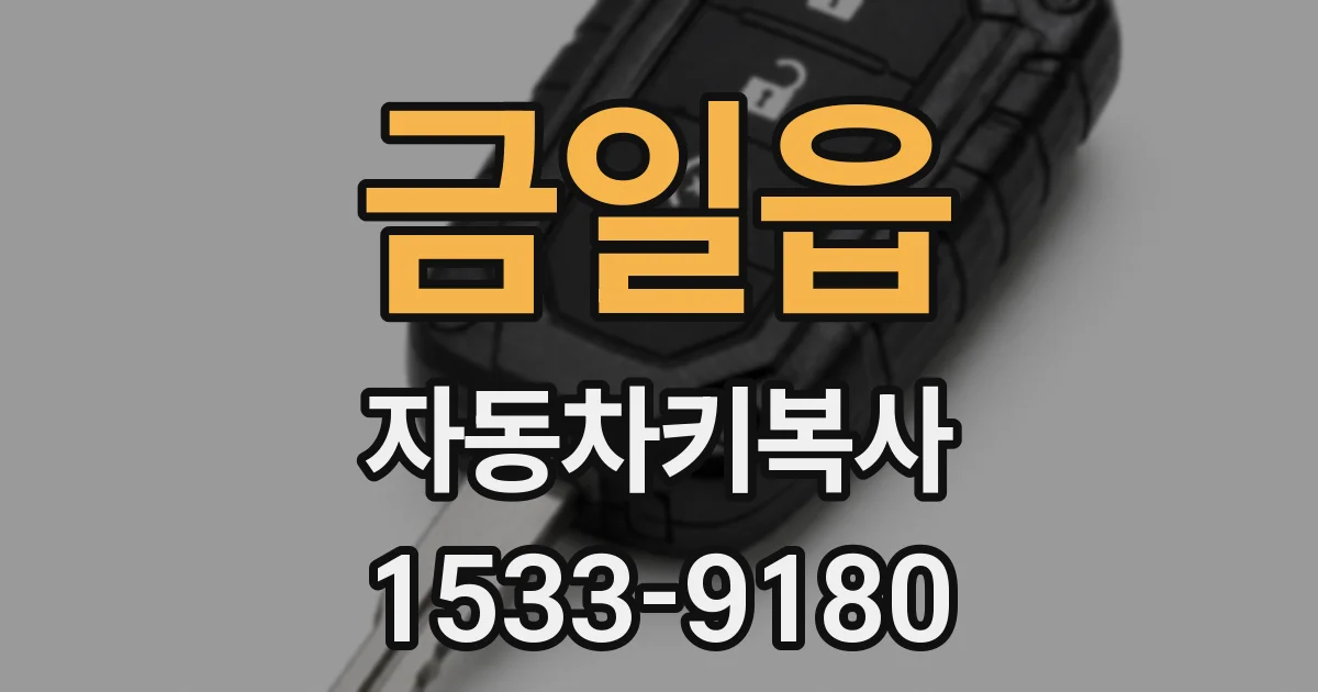 금일읍 자동차키복사