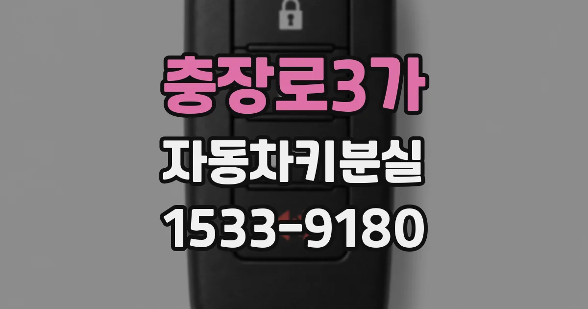 충장로3가 자동차키분실