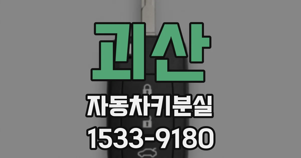 괴산 자동차키분실