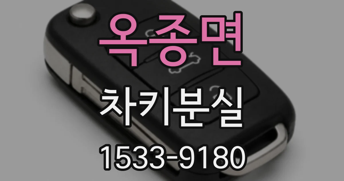 옥종면 차키분실