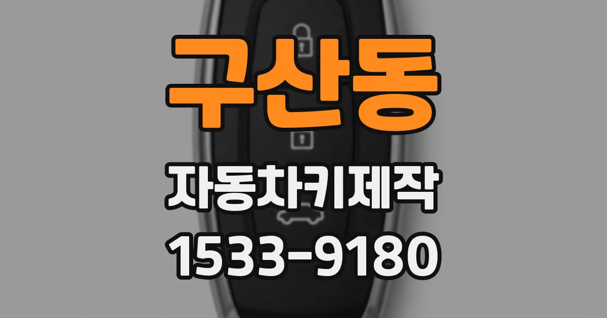 구산동 자동차키제작