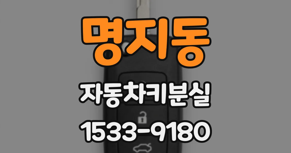 명지동 자동차키분실