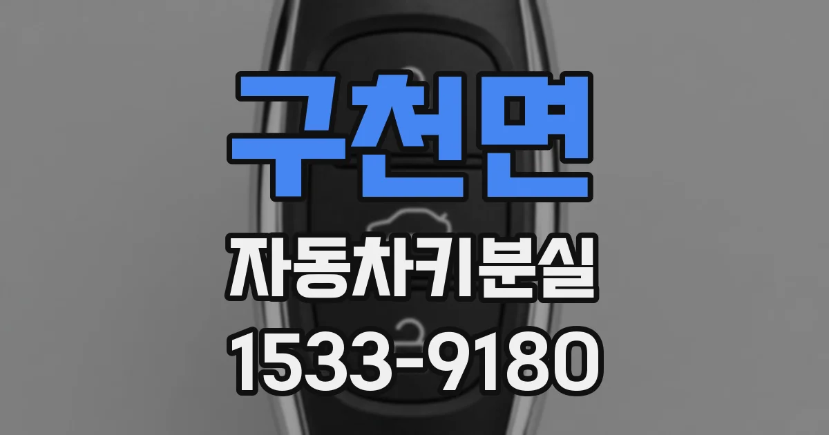 구천면 자동차키분실