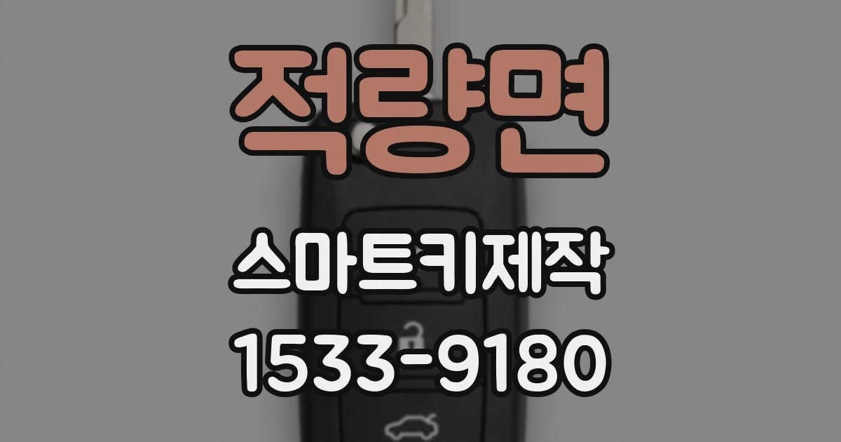 적량면 스마트키제작