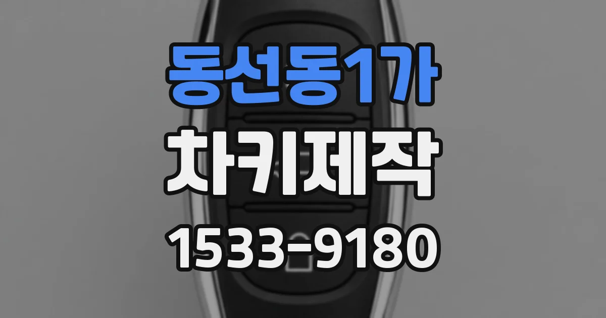 동선동1가 차키제작