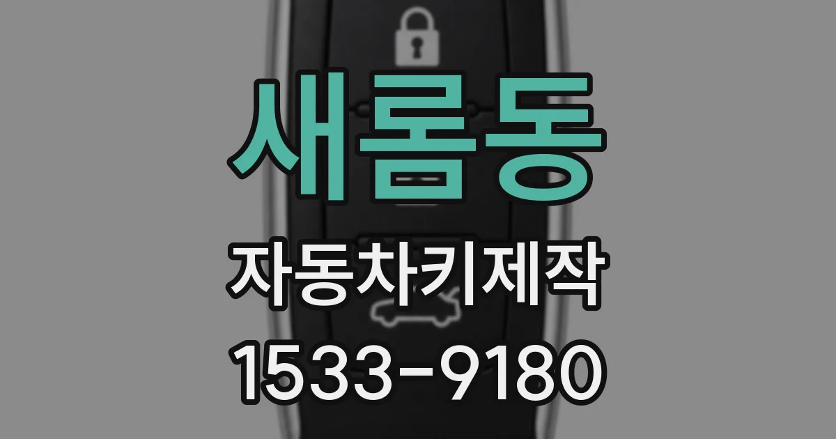 새롬동 자동차키제작