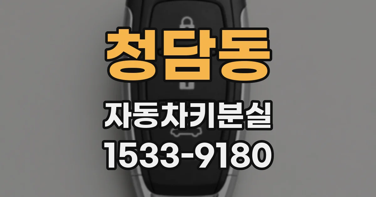 청담동 자동차키분실