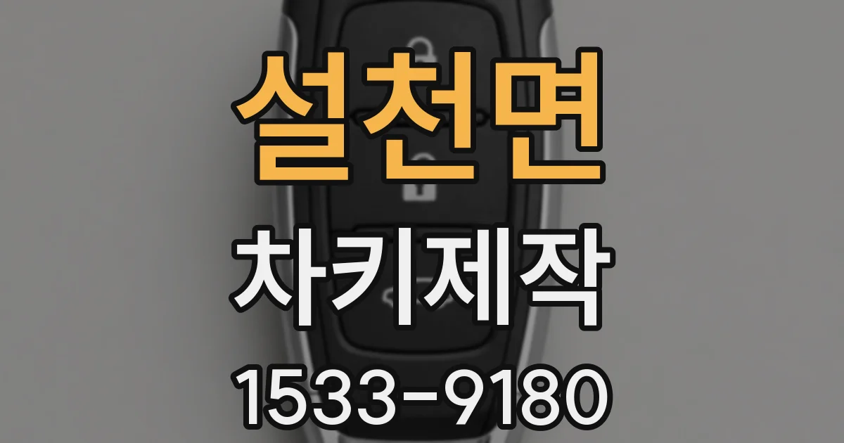 설천면 차키제작