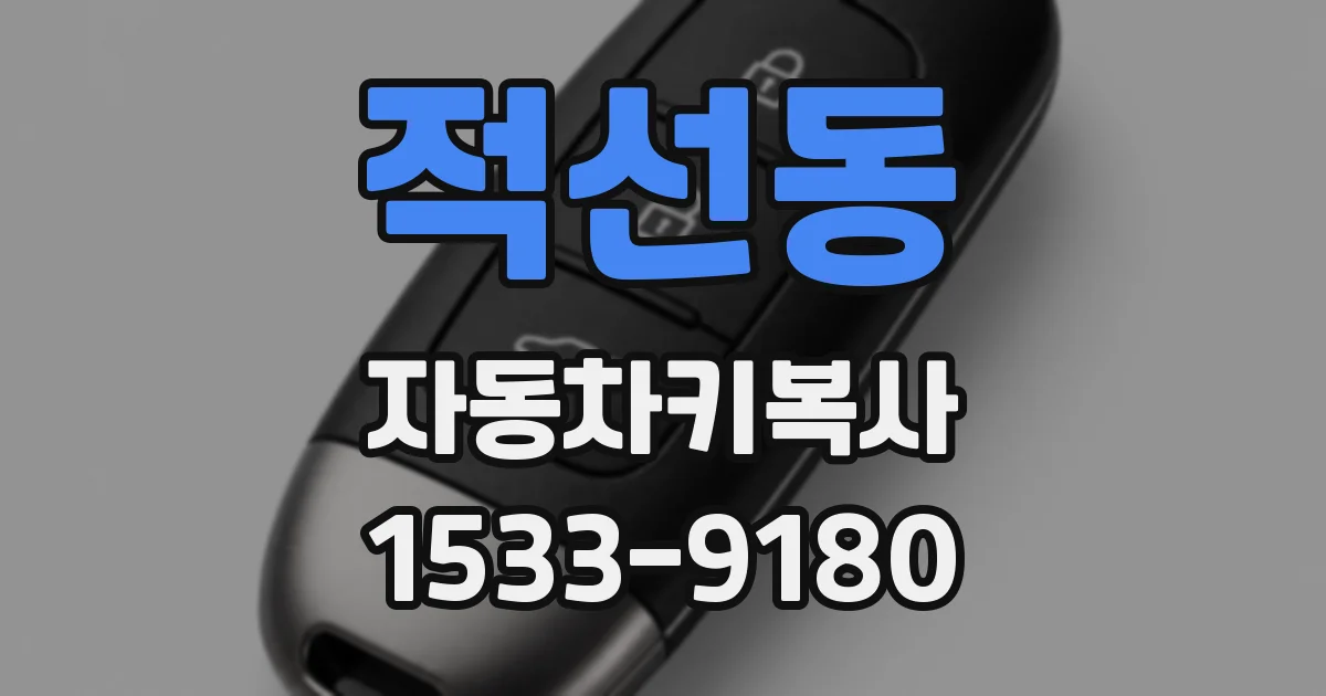 적선동 자동차키복사
