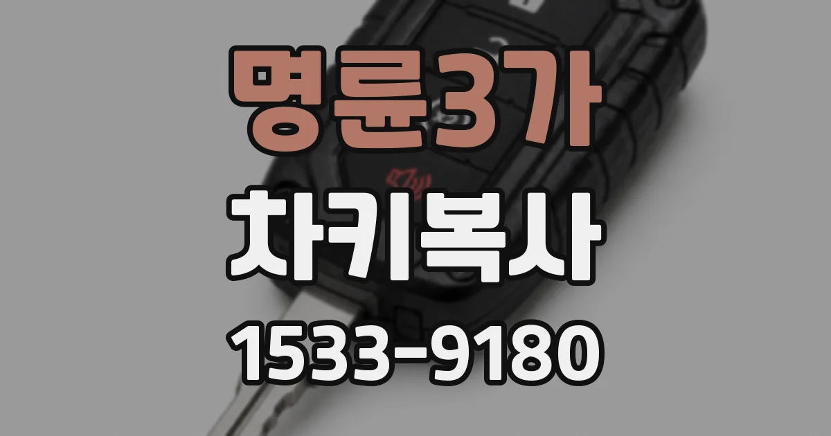 명륜3가 차키복사