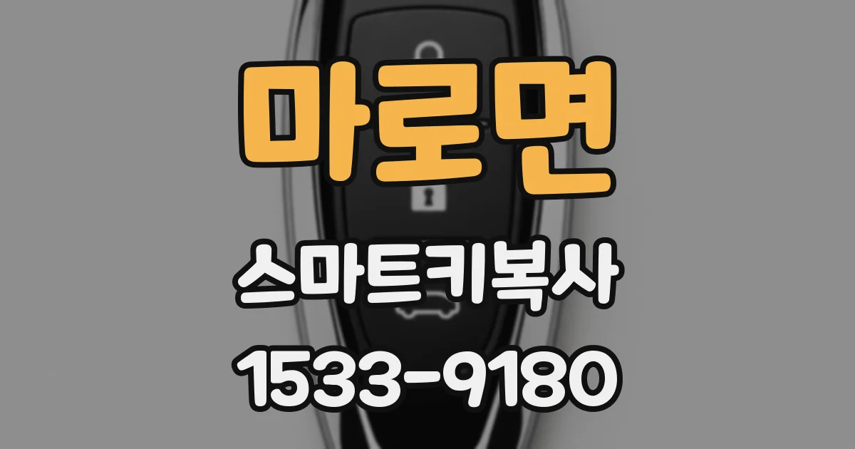 마로면 스마트키복사