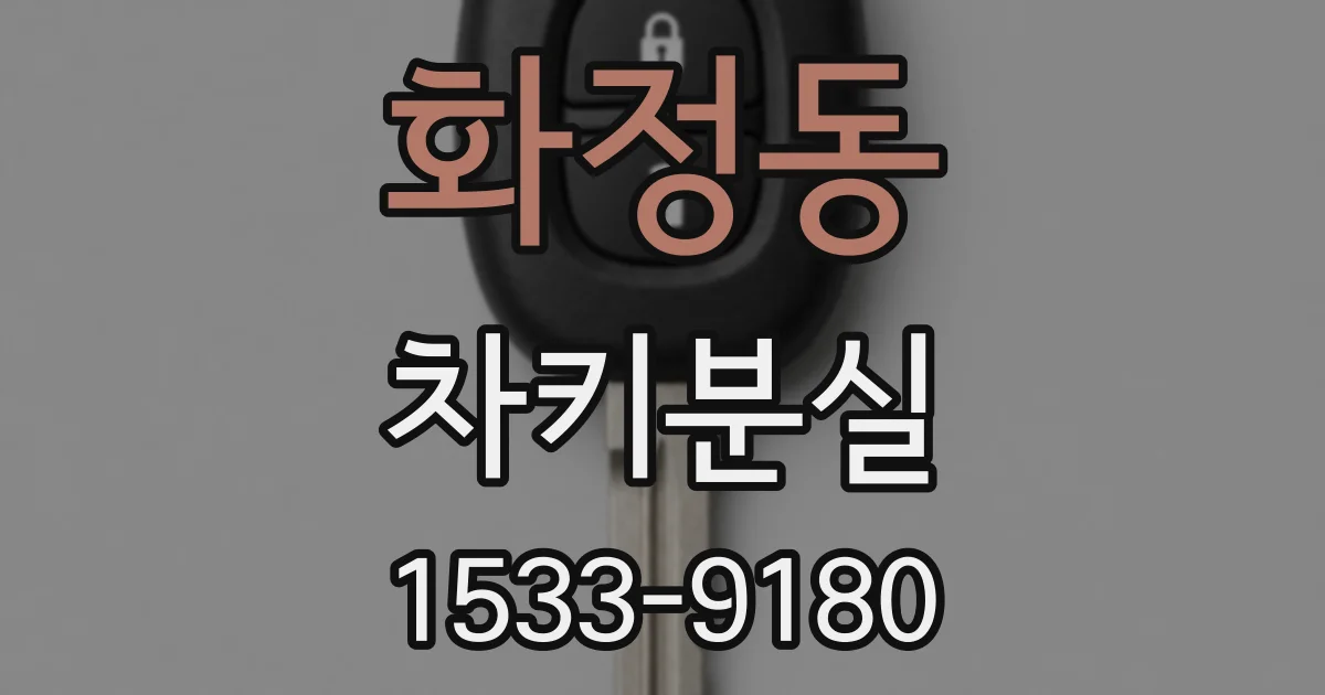 화정동 차키분실