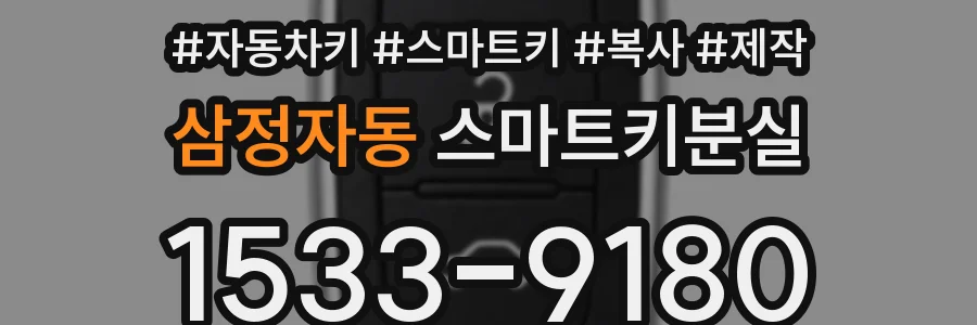 삼정자동 스마트키분실