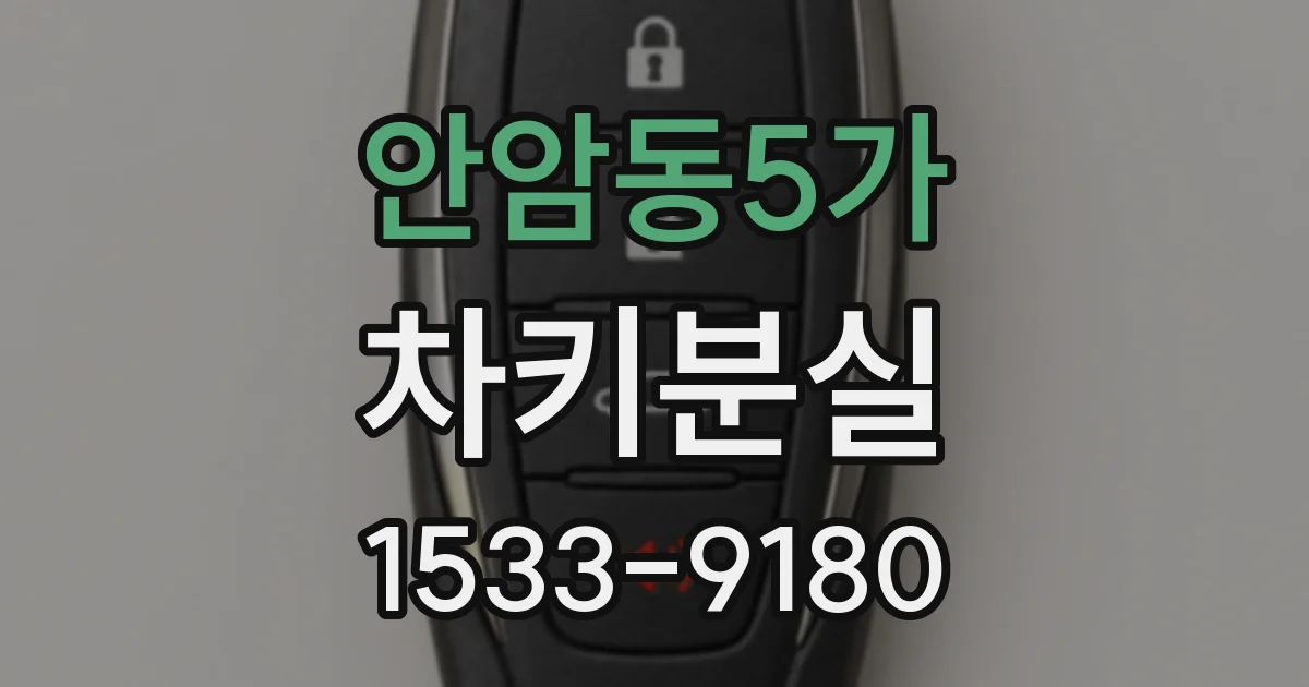 안암동5가 차키분실