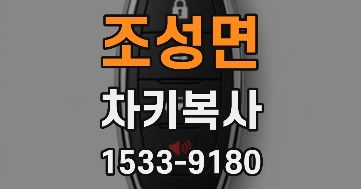 조성면 차키복사