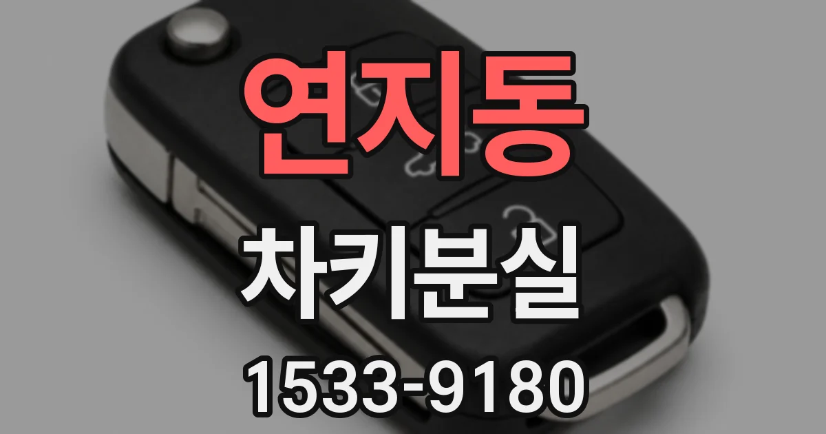 연지동 차키분실