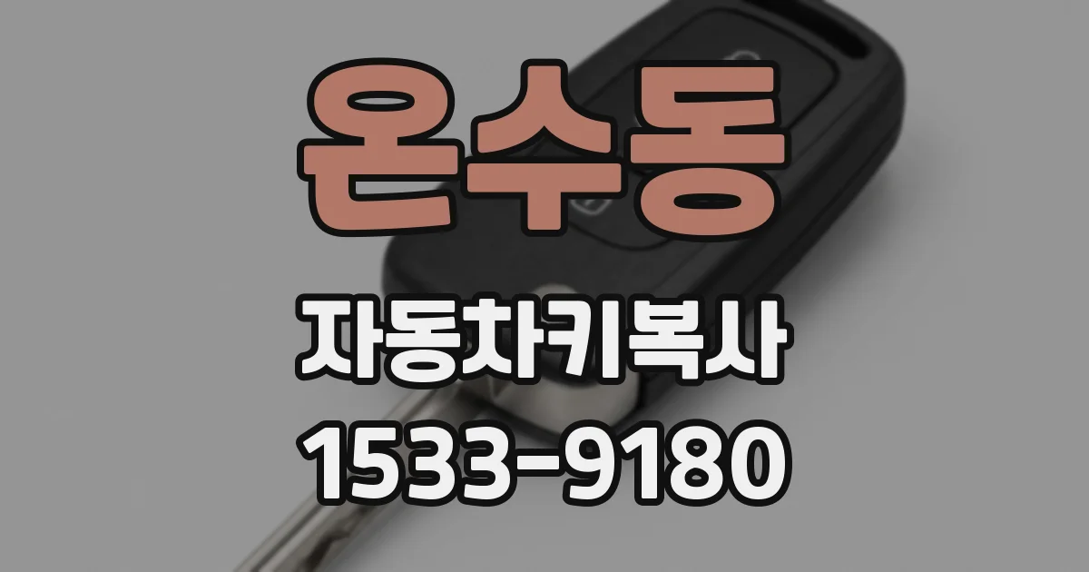 온수동 자동차키복사