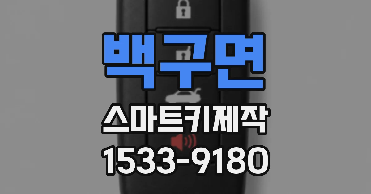 백구면 스마트키제작
