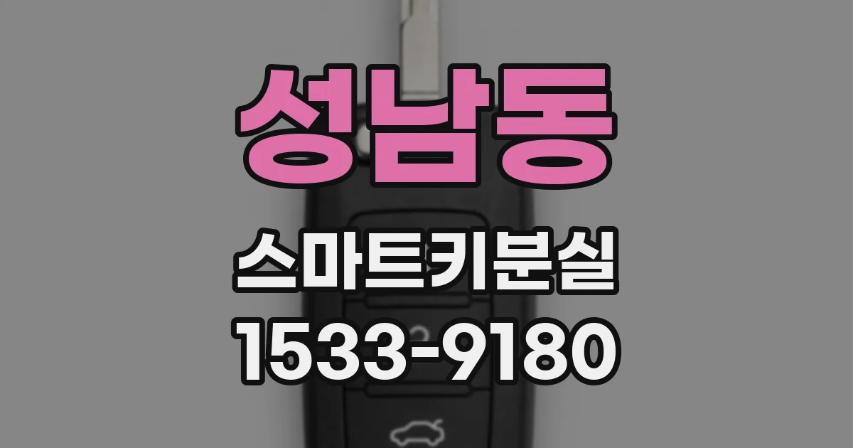 성남동 스마트키분실